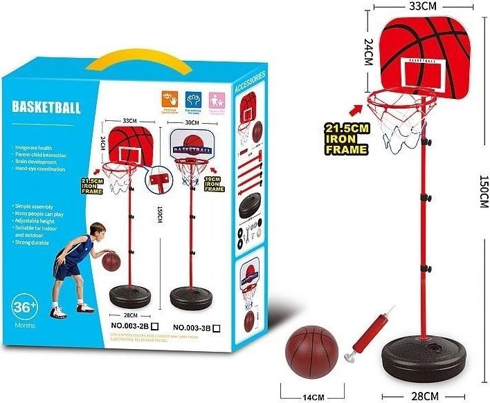 Zestaw do gry w koszykówkę z piłką 14cm