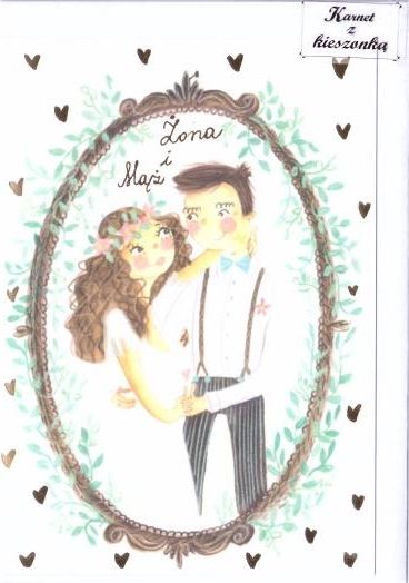 HENRY Karnet B6 z kieszonką - Młoda Para