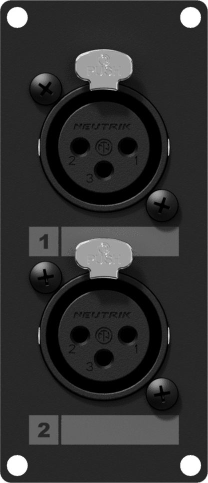 Caymon Moduł CASY ze złączami 2x XLR żeńskim (CASY125/B)