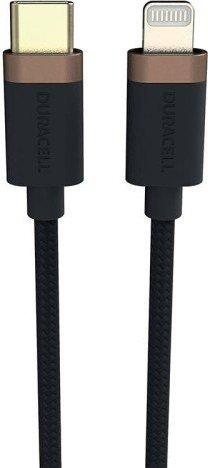 Kabel USB Duracell USB-C - Lightning 1 m Czarny (USB9012A)