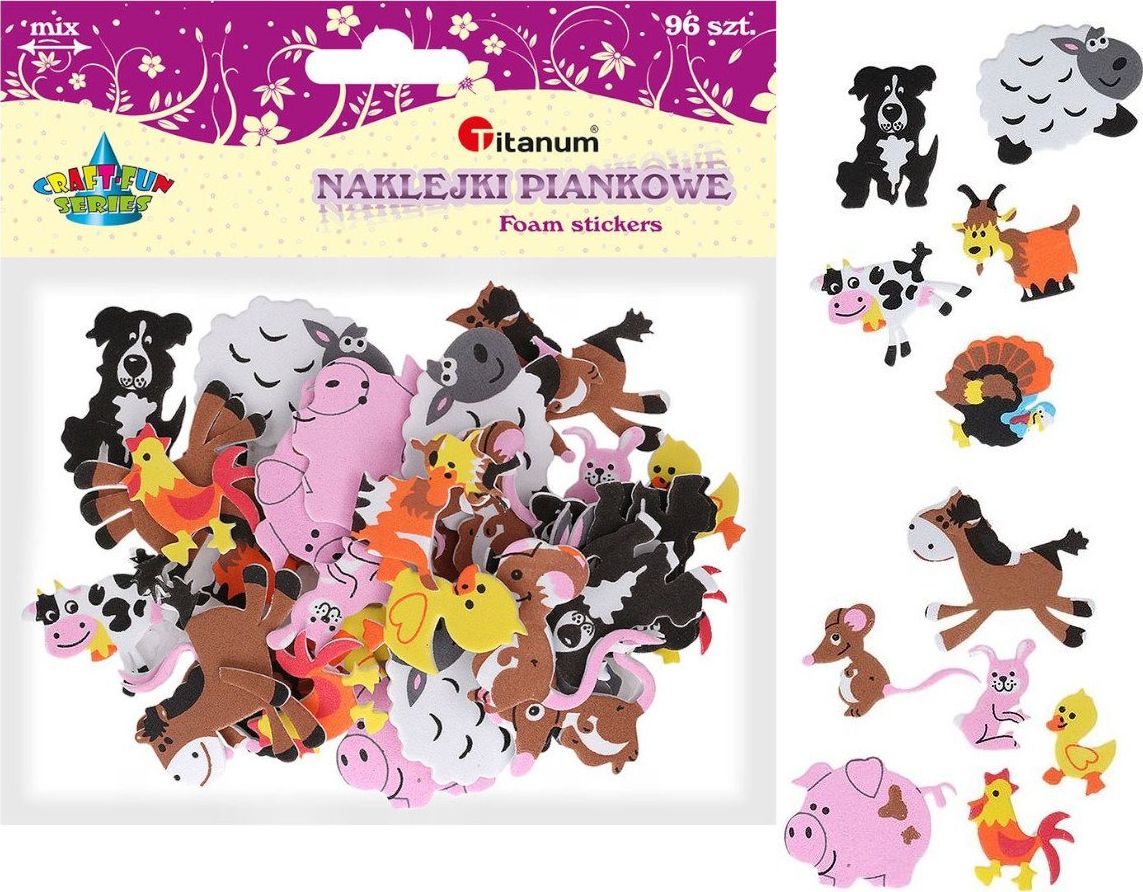 Titanum Naklejki zwierzęta zagrodowe gospodarskie 96szt