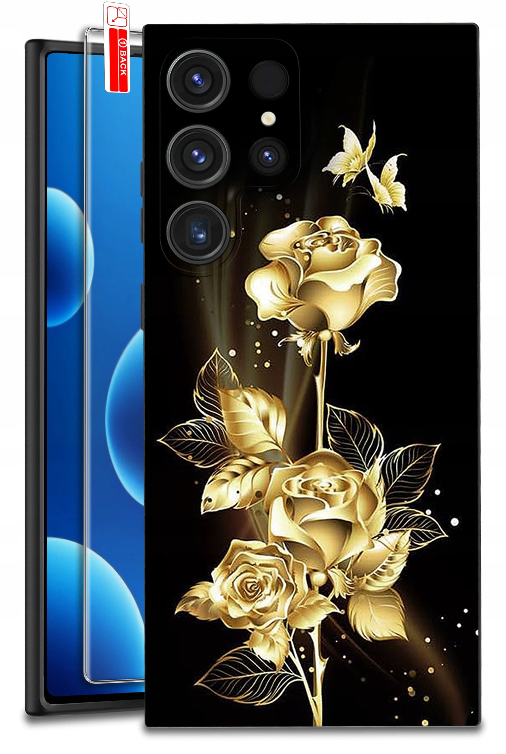 ETUI do Samsung Galaxy S24 Ultra | WZORY | SILIKONOWE MATT CASE + SZKŁO 9H