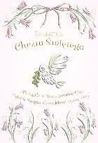 Karnet A5 Chrzest - Gołąbek w kwiatach dziewczynka