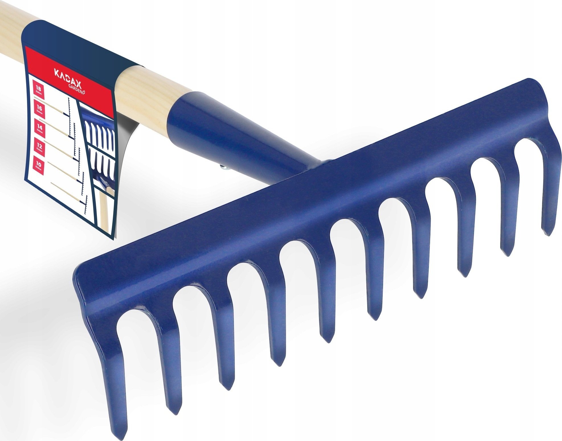 Kadax Grabie Metalowe Utwardzane Z Trzonkiem 10 Zębów