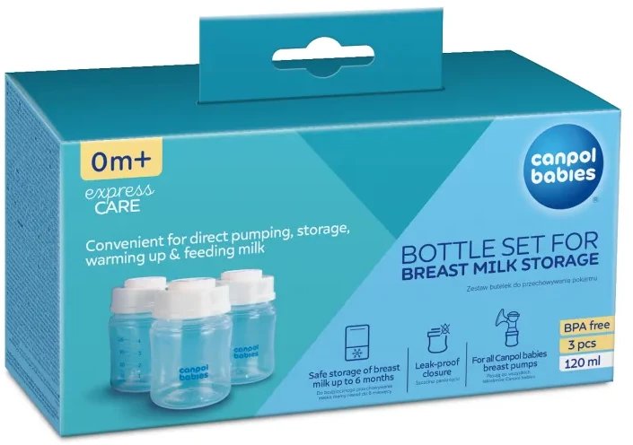 Zestaw butelek do przechowywania pokarmu 3x120 ml 35/235 Canpol babies
