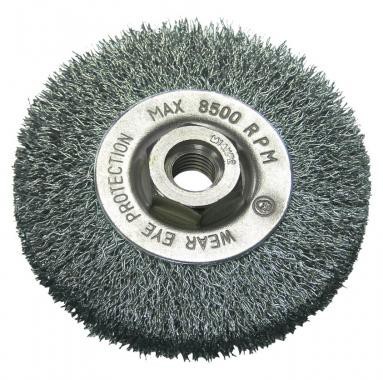 Szczotka tarczowa fi120mm gwint M-14 drut stalowy
