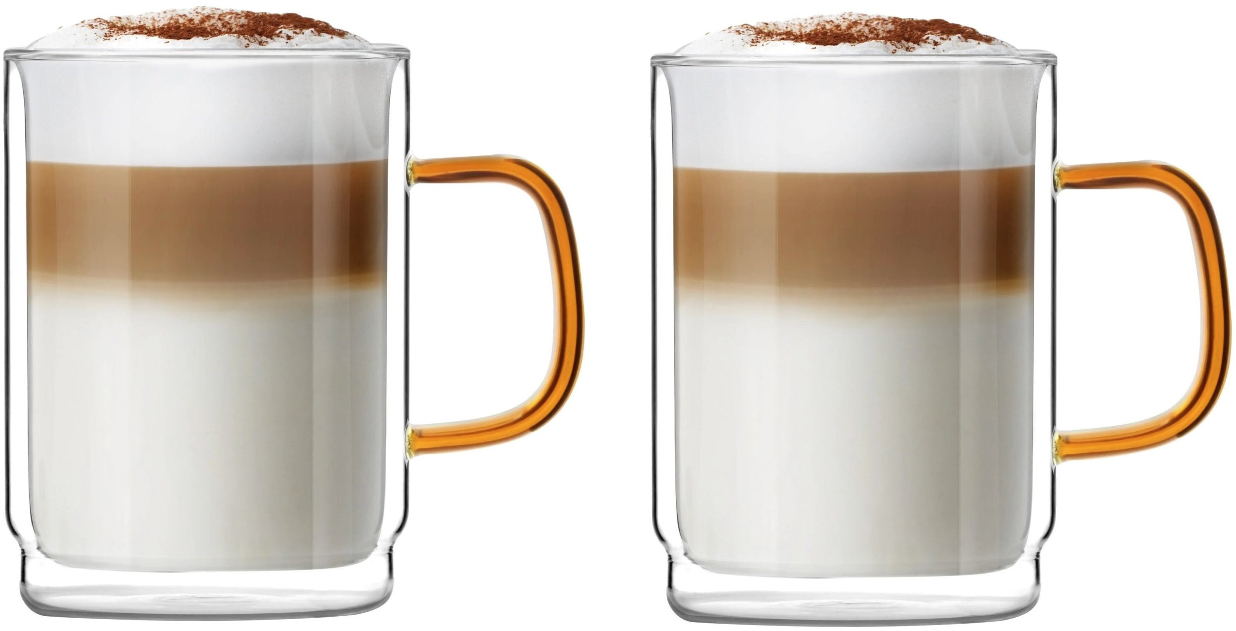 Komplet 2 szklanek termicznych 350 ml z podwójną ścianką Amber