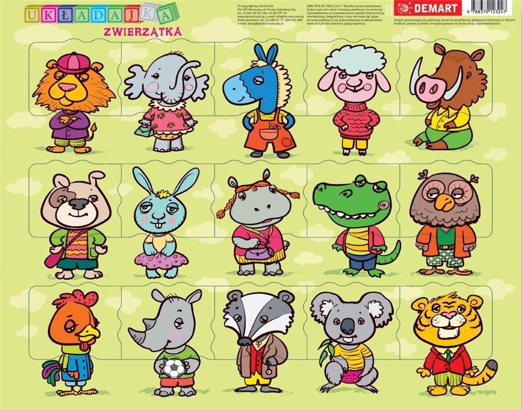 Demart Puzzle ramkowe - Zwierzątka