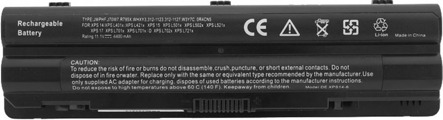 Bateria Mitsu do Dell XPS 14, 15, 17, 4400 mAh, 11.1 V (BC/DE-XPS14)