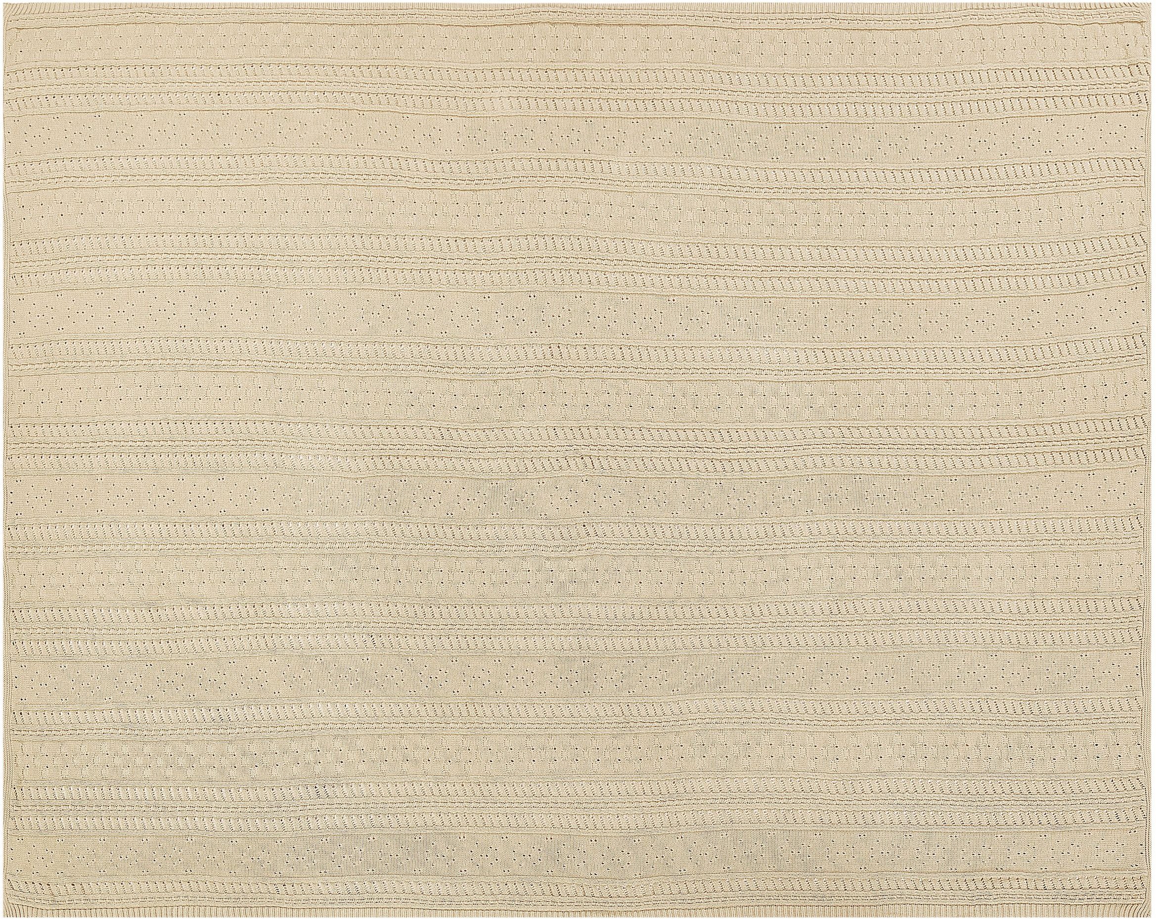 Narzuta na łóżko DAULET Bawełna 150 x 200 cm Beżowy