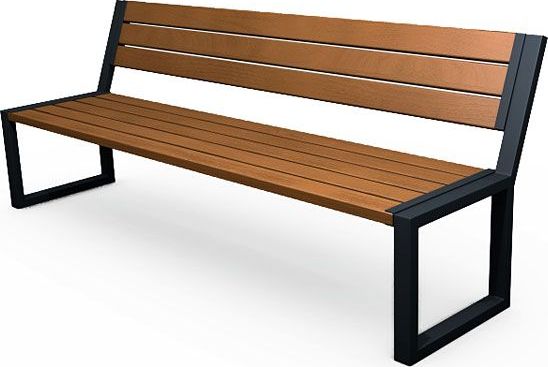 Elior Nowoczesna industrialna ławka Valkiria 3V - palisander