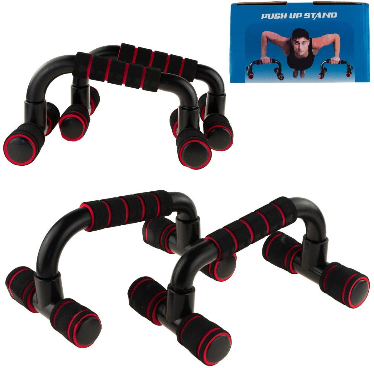 SP13 UCHWYTY DO POMPEK PODPÓRKI PUSH UP WZMOCNIONE 2SZT TRENING W DOMU STABILNE