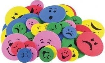 BREWIS Naklejki z pianki uśmiechy 50szt