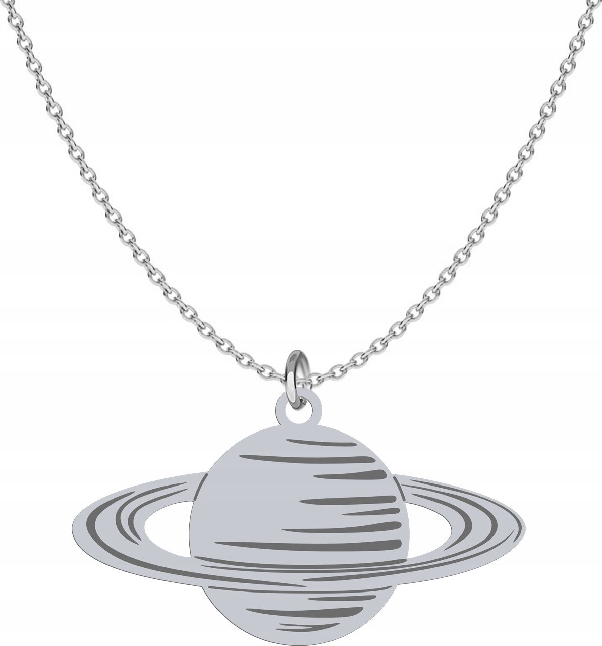 Radziszewska Jewellery Naszyjnik Srebrny Planeta Łańcuszek SREBRO 925 Prezent GRAWER GRATIS
