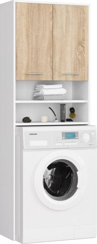 Fabryka Mebli Akord SŁUPEK REGAŁ ŁAZIENKOWY FIN NAD PRALKĘ BIAŁY / SONOMA