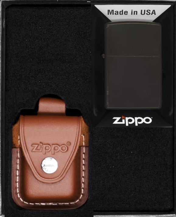 Zestaw ZIPPO Zapalniczka BROWN MATTE Prezentowy No2