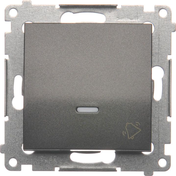Kontakt-Simon Przycisk dzwonek z podświetleniem antracyt - DD1L.01/48