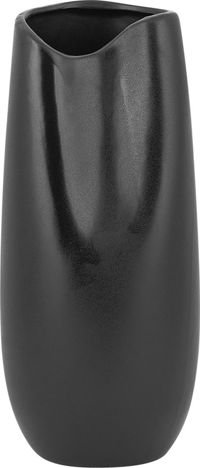 Beliani Wazon na kwiaty czarny DERBE