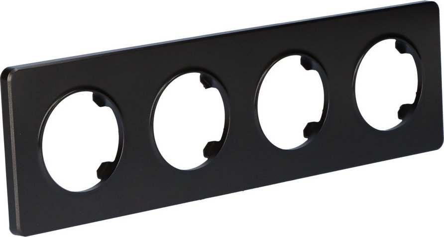 Onnline Ramka poczwórna, plastikowa, czarna, BETA ONNLINE