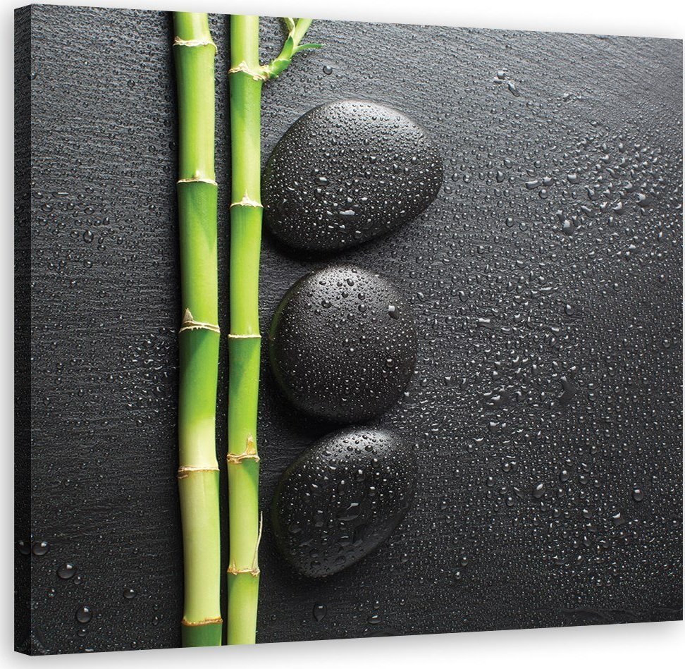 Feeby Obraz na płótnie, Bambus i kamienie zen - 50x50