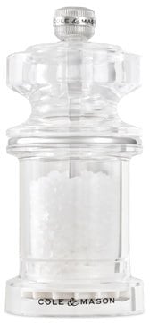 Cole & Mason 675, Salt grinder, 675 ml, Transparent, Acrylic, Stainless steel, Ceramic, Salt
