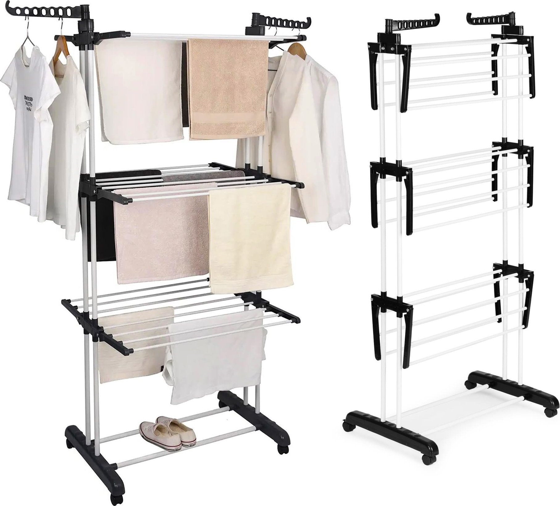 Suszarka na pranie pionowa z kółkami składana ModernHome