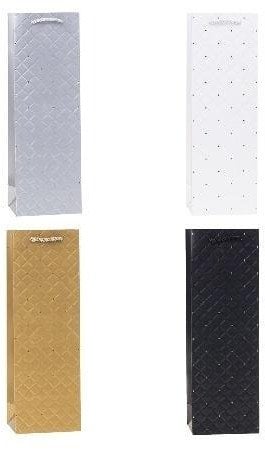 Torebka ozdobna na butelkę 12x36x9cm mix ROZETTE