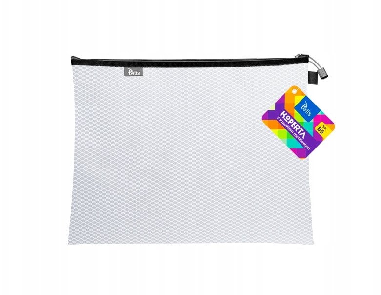 Koperta B5 z suwakiem metalowym biała BT608-B tetis