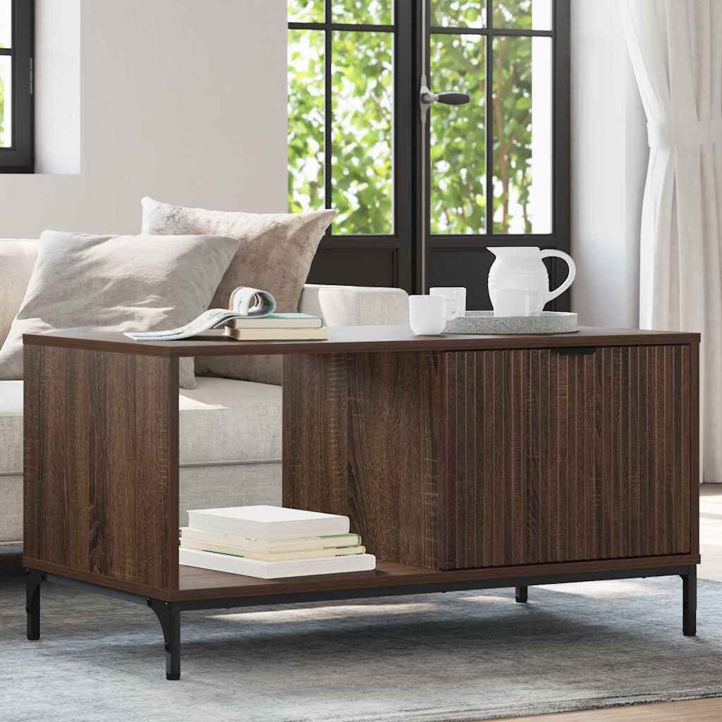 vidaXL Stolik kawowy Brązowy dąb 90 x 49 x 46 cm