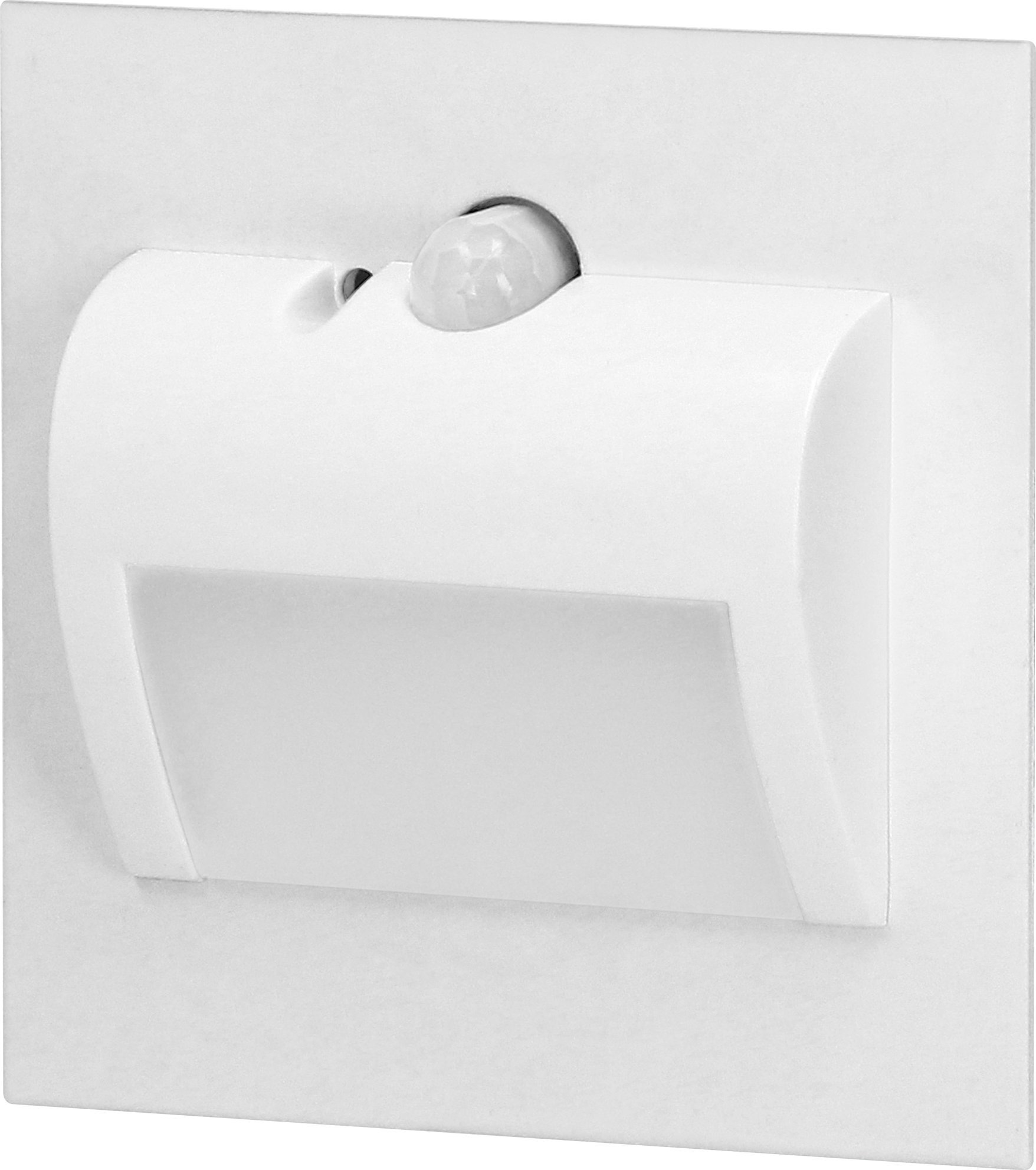 Oprawa schodowa Orno DRACO LED NEW 1,5W, oprawa schodowa podtynkowa, 12VDC, 30lm, 6000K, biała, czujnik ruchu i zmierzchu