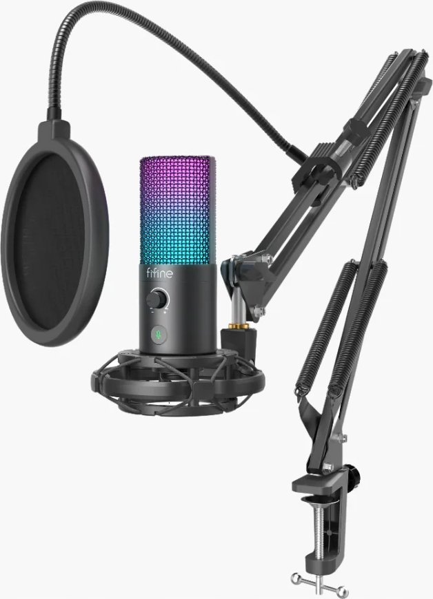 Mikrofon Fifine Fifine Technology FIFINE T669 PRO3 RGB Kondensatorinio Mikrofono Komplektas