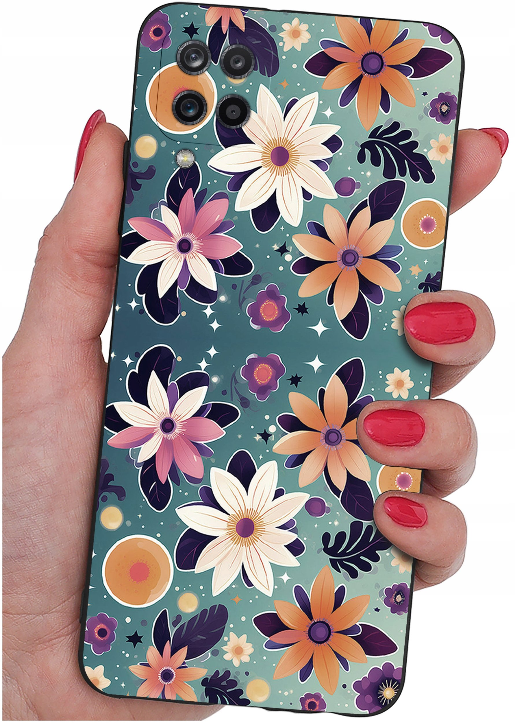 Etui do Samsung Galaxy A12|M12 WZORY |SILIKONOWE MATT CASE + SZKŁO 9H