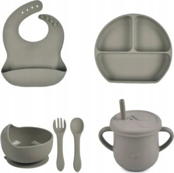 Pierwsze naczynia zestaw do karmienia dla dzieci silikonowe naczynia