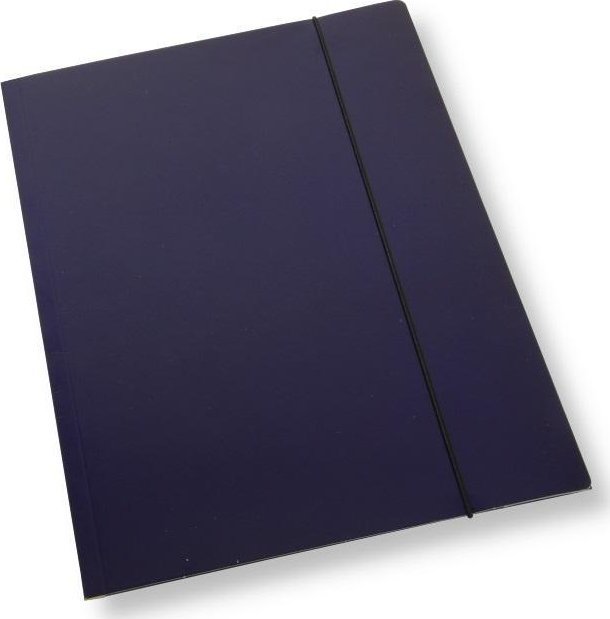 Teczka A4 z gumką lakier granatowa 350gsm (10szt)