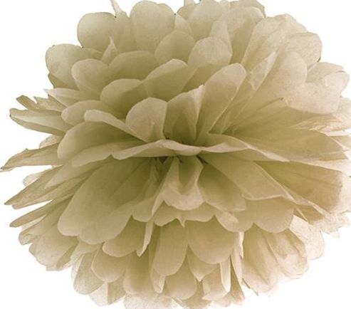 Party Deco Pompon bibułowy, złoty, 35 cm uniwersalny