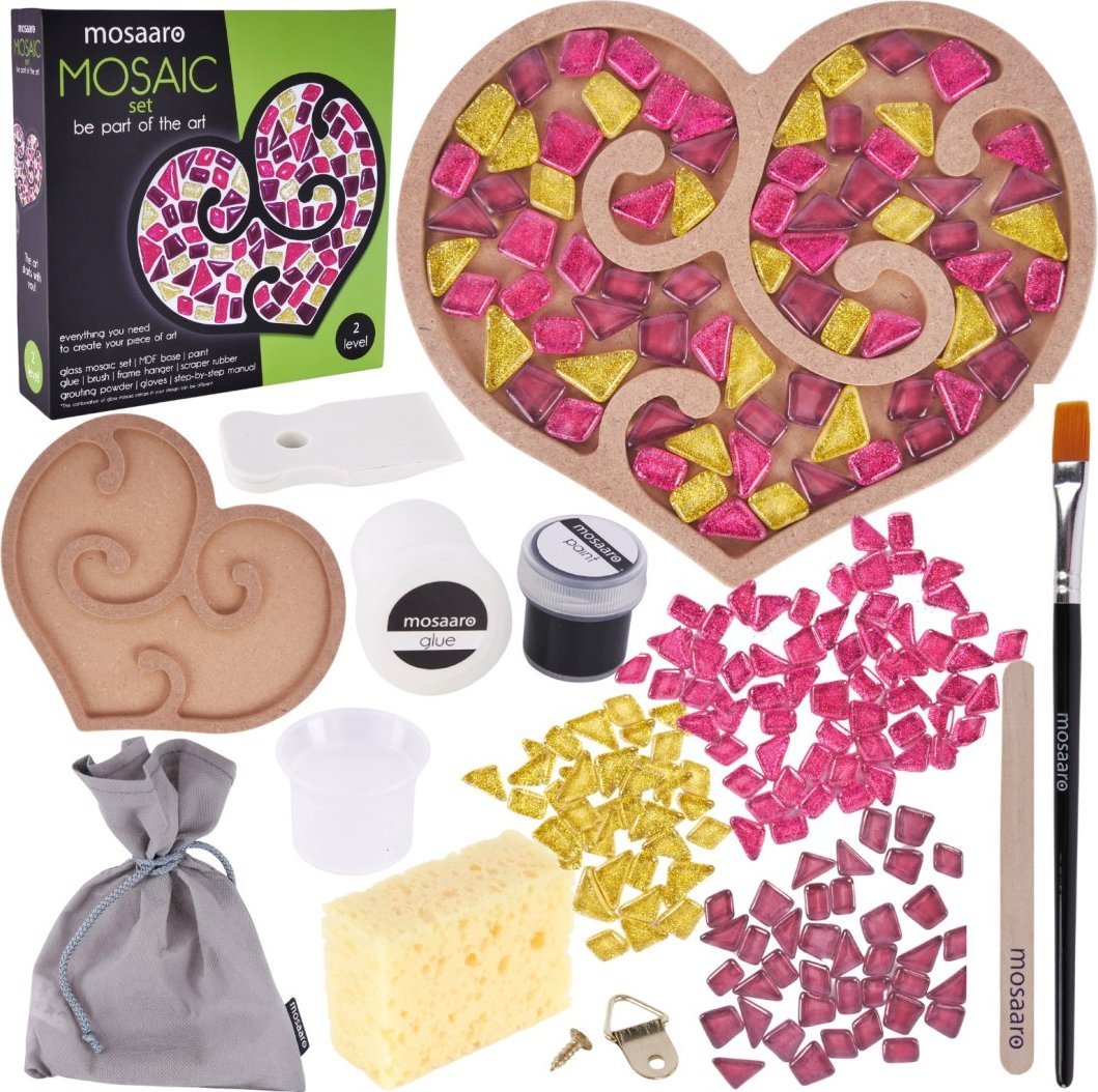 Roter Kafer Zestaw Kreatywny Mozaika W Kształcie Serca Do Zawieszenia Mega Akcesoria