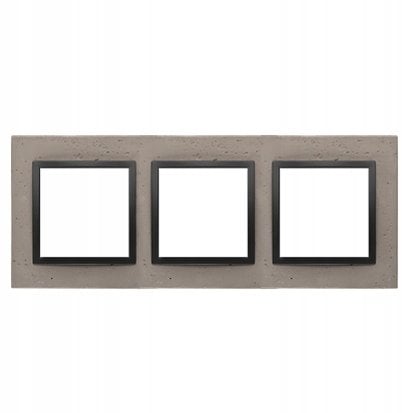 Kontakt-Simon Simon 54 Nature Ramka 3-krotna betonowa, czarny Charakter DRN3/98