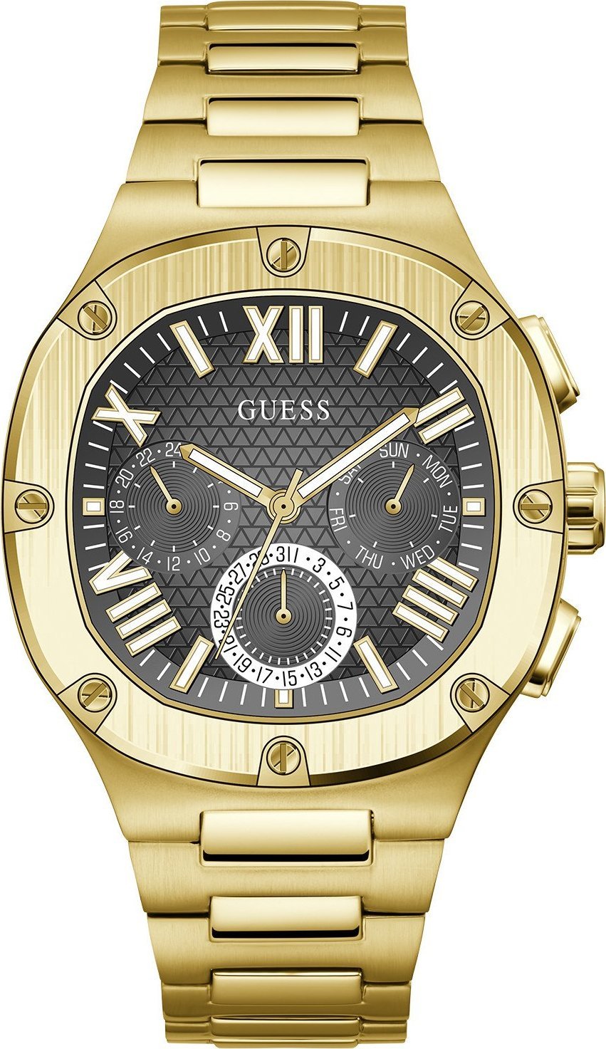 Zegarek Guess Zegarek męski Guess GW0572G2 złoty