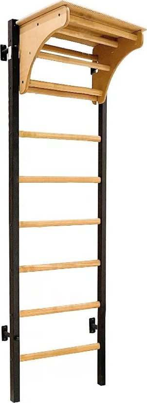 BenchK Drabinka gimnastyczna BenchK z bukowym, regulowanym drążkiem do podciągania oraz nakładką służącą jako biurko