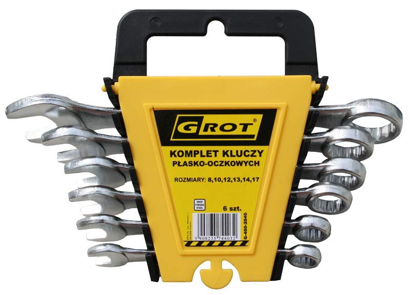 Grot Zestaw kluczy płasko-oczkowych 8-17mm 6szt.(G-400-2040)
