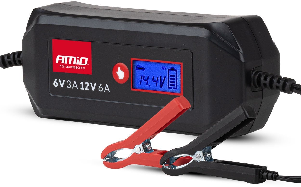 Prostownik cyfrowy std gel agm wet max 6a 6v 12v amio-04524