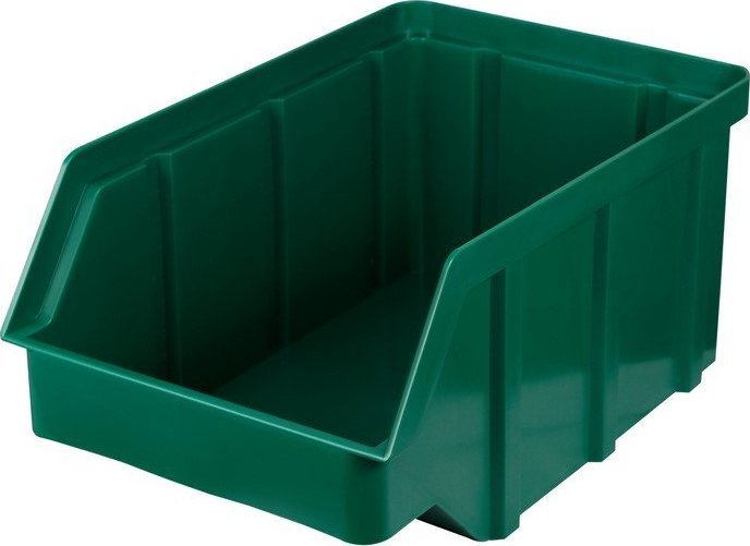 qBox Pojemnik plastikowy warsztatowy z polipropylenu standardowego. Wym: 118x78x56mm (kolor: zielony)