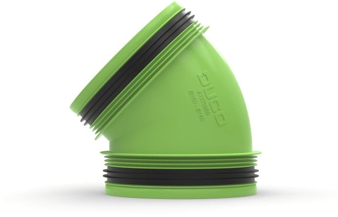 Duco Connection piece 45° with joint D160/D160 (M/M)DUCO
