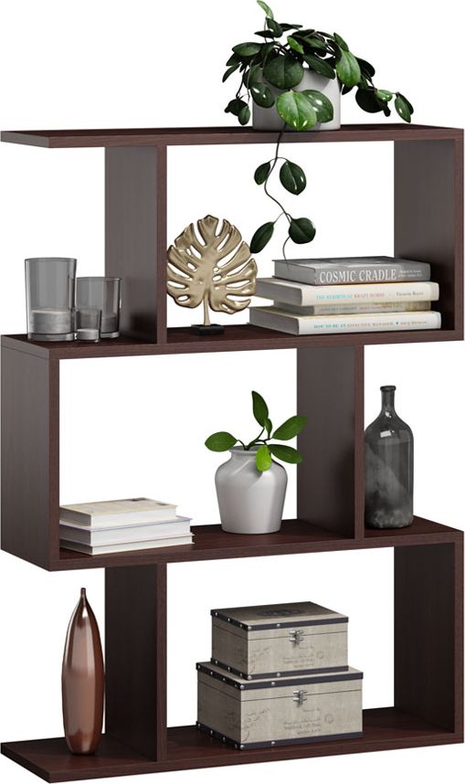 Elior Regał do salonu na książki dąb wenge - Aristo 2X