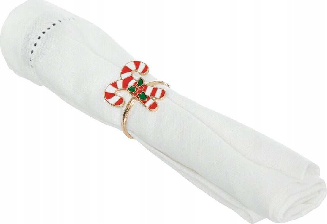 Atmosphera Świąteczne obrączki na serwetki, metalowe, 2 sztuki