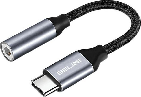 Adapter AV Beline Kabel adapter USB-C/Jack 3,5mm DAC czarny