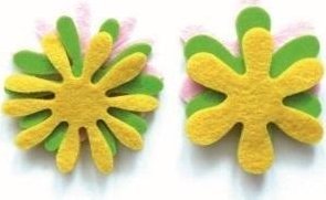 Stokrotki z filcu 6szt