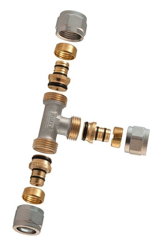 DEMOUNTABLE THREADED TEE 1445E 20X20X16