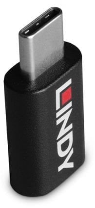 Lindy 71265 zmieniacz płci / kabli USB Type C Czarny