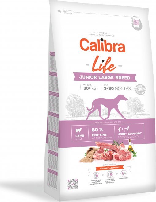 Calibra Calibra Dog Life Junior Large Breed Lamb 12 kg